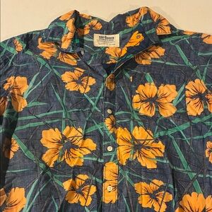Urban Pipeline Blue and Orange Floral Men's Shirt